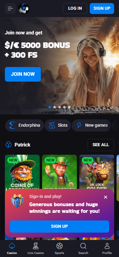 LuckyVibe Casino Mobile screenshot